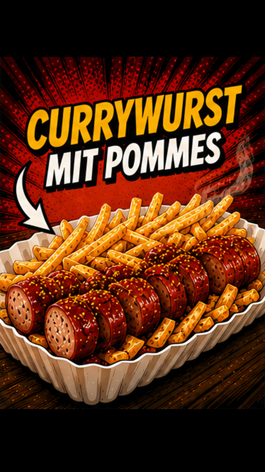 Currywurst mit Pommes