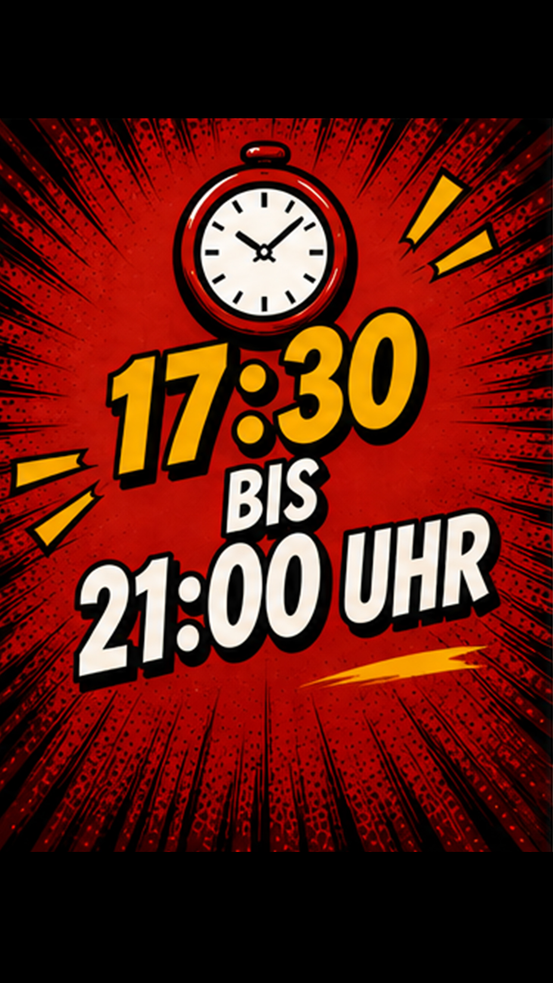 Lieferzeit 17:30 bis 21:00 Uhr